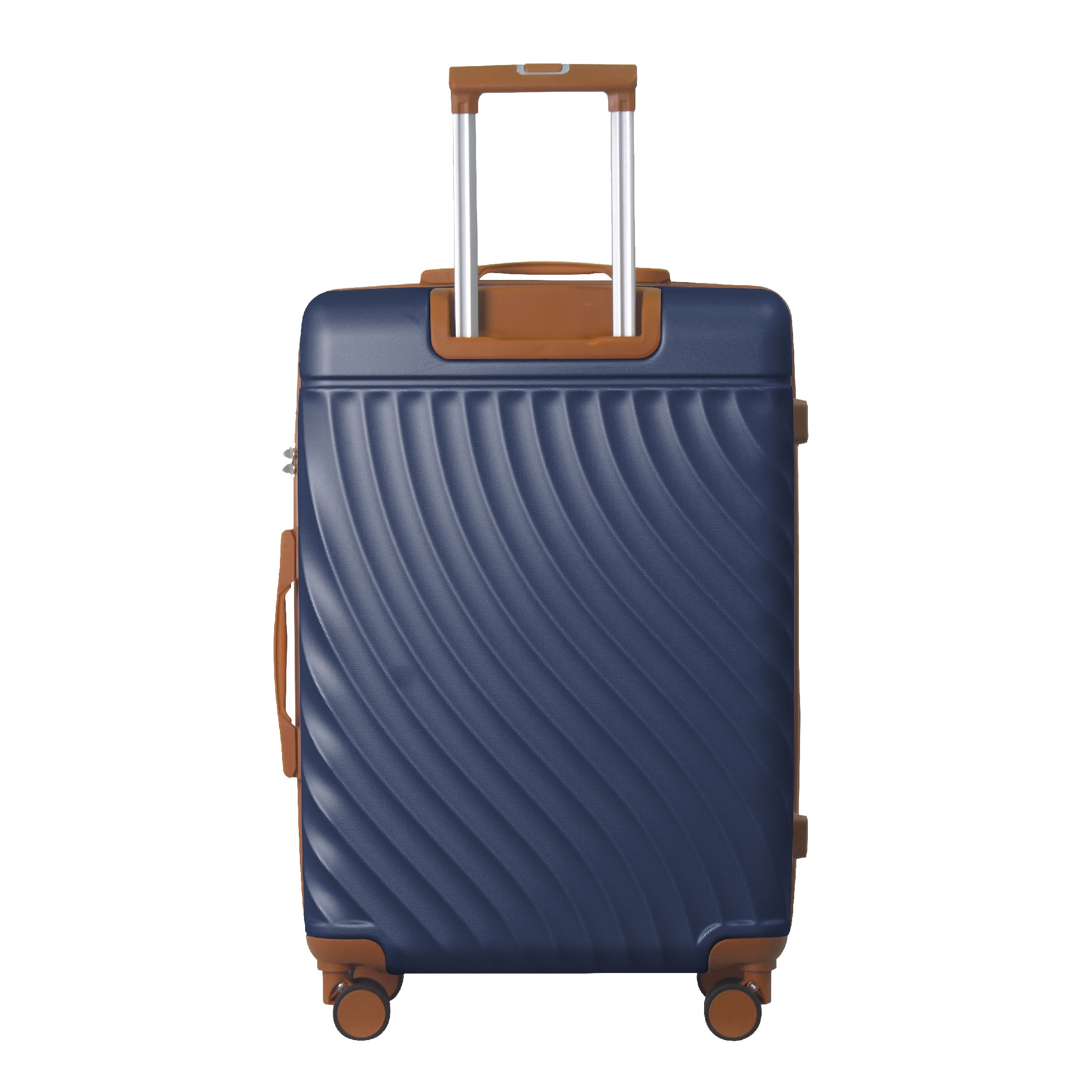 Luggage Sets ABS Hardshell 3pcs Luggage, Lightweight Durable Suitcase Sets Spinner Wheels Suitcase With TSA Lock 20''24''28'' Available(Navy Blue)_voghion.com